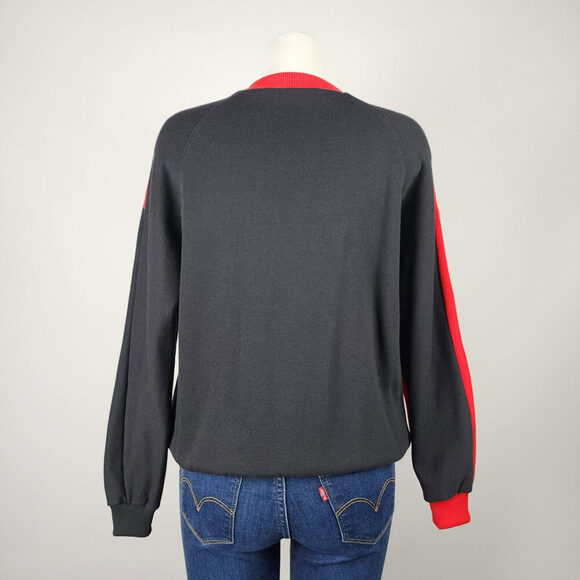 Vintage Extravaganza Red Cotton Floral Sweatshirt Size S - Picture 6 of 8